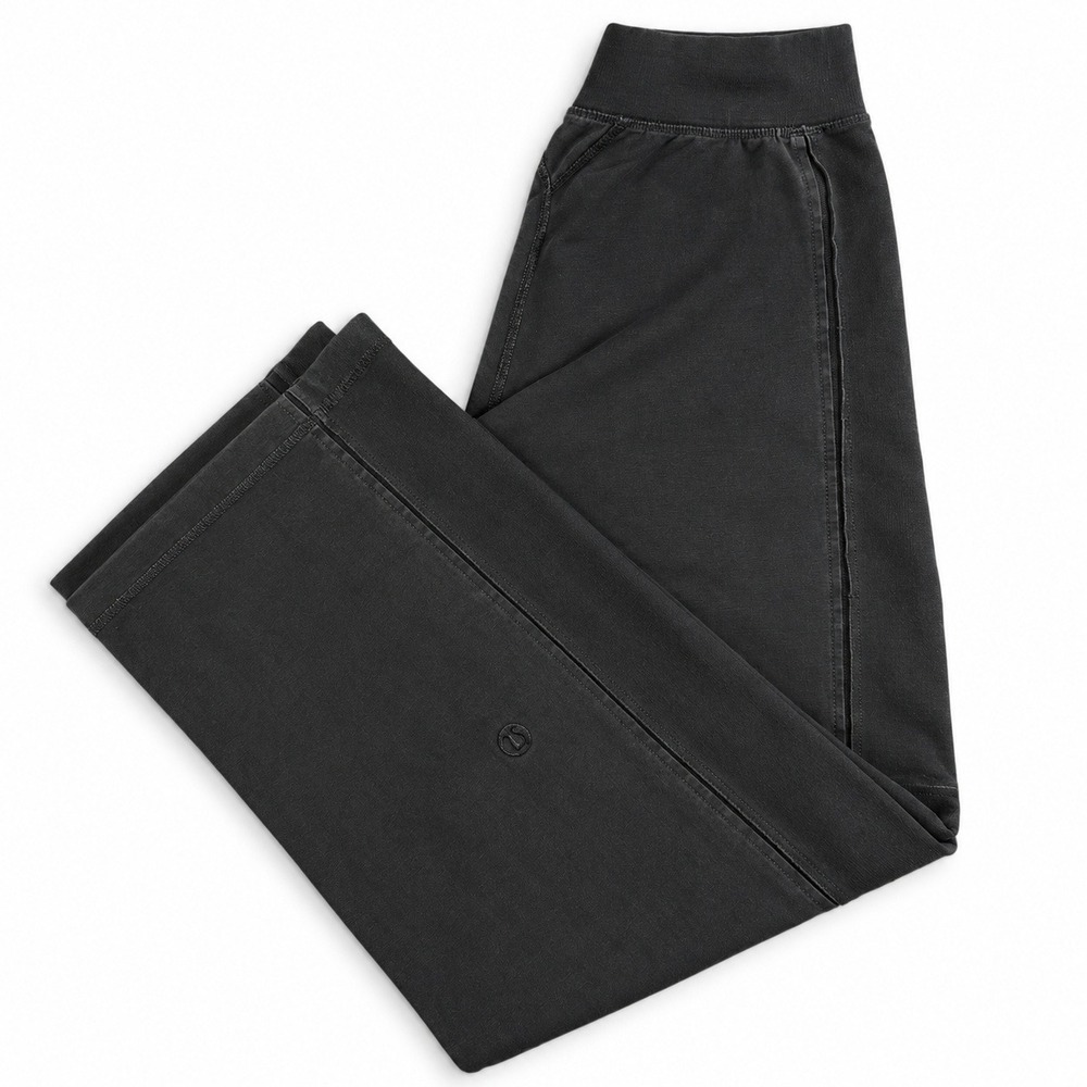 Lululemon Scuba Wide Leg High Rise Lounge Pants Womens Size 4 Black